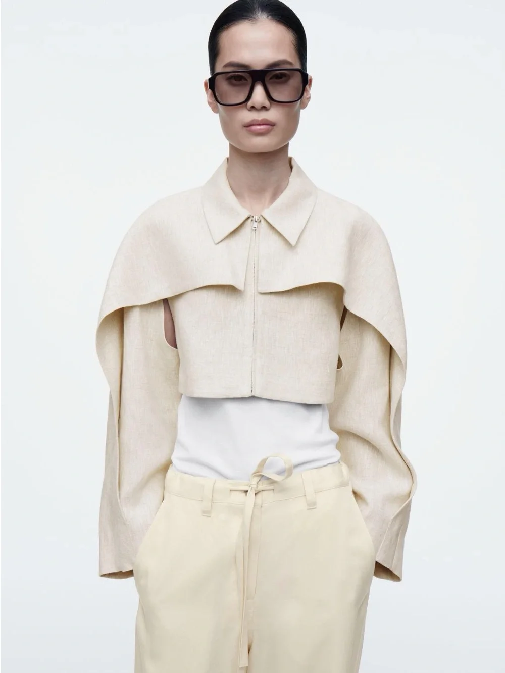 COS Cropped Linen Jacket
